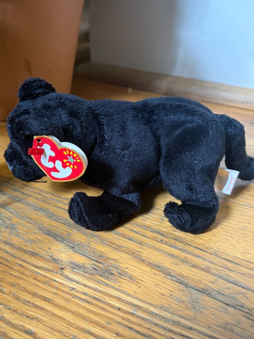 Ty Beanie Baby "Midnight" the Black Panther NWT Born Dec 2000 Vintage - Picture 6 of 8